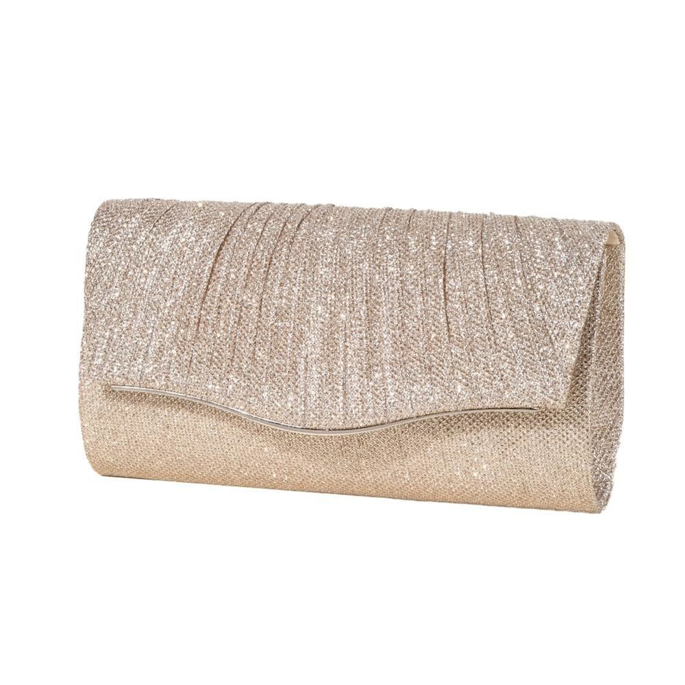 Sparkling Envelope Evening Clutch - Crossbody Purse for Weddings & Proms